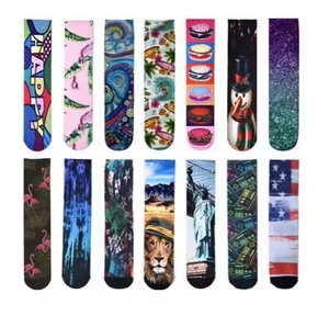 ถุงเท้าแฟชั่นพิมพ์ลายสีสันสดใส ออกแบบเองได้ตามสั่ง ขายส่ง - Product Image 6