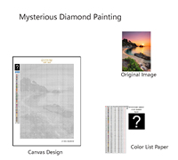 Kit de Peinture Diamant 5D DIY LS Premium Toile Scène Marine Perles Carrées et Rondes Décoration Maison Cadeau DIY