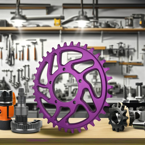 Tùy chỉnh Nhôm Xe Đạp chainring <span class=keywords><strong>CNC</strong></span> gia công vật liệu thép không gỉ khoan chuốt khả năng gia công Laser - Product Image 1