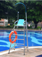Chaises de sauveteur en acier inoxydable pour piscine, équipement de sauveteur super sûr, 188x90x88cm, modèle YD-005