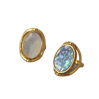 Bague rotative en plaqué or 18 carats double face pour femme