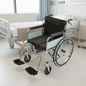<span class=keywords><strong>Fauteuil</strong></span> <span class=keywords><strong>roulant</strong></span> manuel pliable en acier carbone léger Anmiao à <span class=keywords><strong>prix</strong></span> avantageux avec certification CE, capacité de 100 kg pour personnes handicapées - Product Image 4