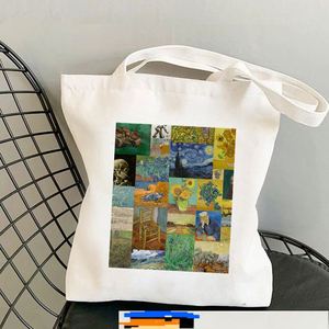 Customized Color Logo Recycled Canvas Tote Shopping <b>Bags</b> Exhibition Use Open Top Space Printed Blank Stock 30x40cm No Handle - Product Image 2