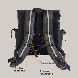 Mochila de Reparto Plegable, Impermeable y Aislada, Bolsa de Alimentos Oxford con Tira Reflectante, Transporte Multifuncional en Bicicleta o Scooter, para Comida Caliente o Fría - Product Image 5