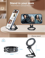 Soporte Magnético Plegable para Teléfono, Portátil, para Escritorio, con Imán Fuerte, para Gimnasio, Transmisión en Vivo, Fotografía