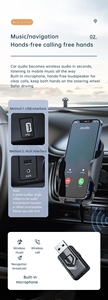 Transmisor y <span class=keywords><strong>Receptor</strong></span> de Audio Inalámbrico T9-3 2 en 1, Adaptador <span class=keywords><strong>USB</strong></span> <span class=keywords><strong>Bluetooth</strong></span> Aux, Manos Libres, Kits de Adaptador Estéreo para Automóvil - Product Image 2