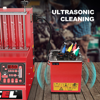 ANCEL AJ600 Nettoyeur d'injecteurs 6 cylindres Nettoyage ultrasonique Autres véhicules Outils Test de pulvérisation Testeur d'injection de carburant Outils