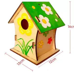 中庭用オウム繁殖ボックス無垢木製鳥ハウス中国製