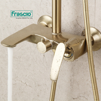 Frassio Air Supercharge robinets de bain et de douche or brossé robinets de douche exposés mur en laiton robinets de bain et de douche