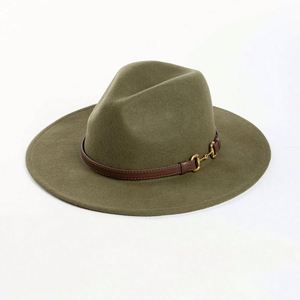 Wholesale Western Style 100% Wool Cowboy Fedora Hats With Belt High Quality Felt Hat - Product Image 3