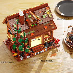 GAOMISI T2143 Nouvelle forêt Modèle de <span class=keywords><strong>maison</strong></span> en <span class=keywords><strong>bois</strong></span> Cabane en rondins Assemblage de briques Puzzle Jouets pour enfants Ornement Cadeaux Blocs de <span class=keywords><strong>construction</strong></span> Sets - Product Image 6