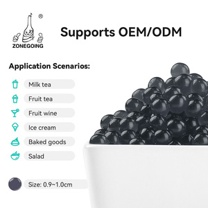 Nouveauté Halal 3kg Tapioca Popping Boba saveur caramel et sel marin en vrac pour thé au lait - Product Image 2