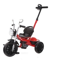 Tricycle pour bébé de 2 ans, avec poignée de poussée, modèle 2021, 3 roues, éclairage LED, tricycle à roulettes, vélo pour enfant, poussette