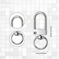 Luxe snoepkleurige metalen sleutelhangerhouder met draaibare trekhaakgesp connector voor vrouw cadeau sleutelring tas charme accessoires