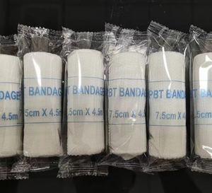 ผ้าพันแผลทางการแพทย์แบบใช้ครั้งเดียว MKR ผลิตจากวัสดุไม่ถักทอ ระบายอากาศได้ดี พร้อมแถบยืดหยุ่นสีขาว PBT  แบบม้วน  ใช้สำหรับปฐมพยาบาล  พร้อมคุณสมบัติการแผ่รังสีอินฟราเรดไกล - Product Image 5