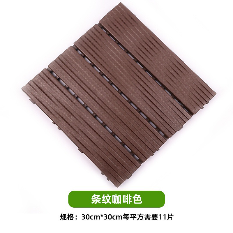 Eco-friendly wood-plastic composite mat - coffee color