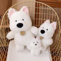 Porte-clés en peluche West Highland personnalisé, très populaire, certifié sécurité, en tissu recyclé, super doux et moelleux, cadeaux promotionnels