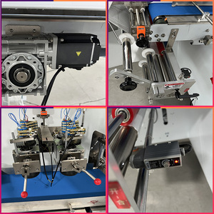 Chi phí thấp tự động điện sô cô la Kẹo thanh Cookie phim gói ngang quay thực phẩm Gối máy đóng gói - Product Image 5