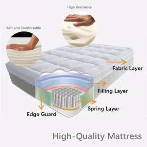 <span class=keywords><strong>Lit</strong></span> en bois de chêne moderne 2025 avec dossier haut capitonné, bois massif, chambre à coucher, complémentant les matelas à haute résilience - Product Image 5
