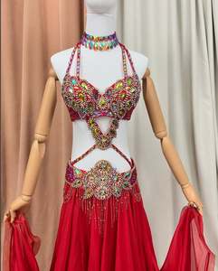 Vente flash - Ensemble de costumes de danse du ventre professionnels pour femmes, tenues de spectacle, costumes de <span class=keywords><strong>danseuse</strong></span> <span class=keywords><strong>Bollywood</strong></span>, vêtements de danse du ventre - Product Image 6