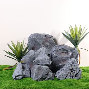 Pierre artificielle Dragon Azure Dream Castle, roche décorative pour jardin extérieur, accessoire de paysage, fausses pierres en plastique pour la photographie - Product Image 1