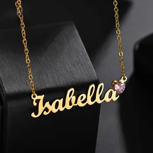 Dropshipping Custom Custom Names Necklaces High Quality Stainless Steel Necklace Personalized Letter Necklace For Women