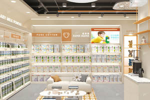 09-HLNJS mamma e Baby Store Design latte arancione stile Baby Store mobile per la preparazione del negozio di maternità - Product Image 5