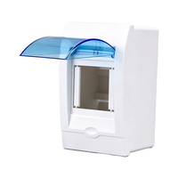 Boîtier de distribution MCB multi-voies en plastique homologué CE avec couvercle transparent bleu, pour la décoration intérieure, le stockage d'énergie photovoltaïque, personnalisable