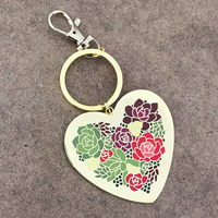 Porte-clés en métal émaillé vintage personnalisés et mignons, pendentifs pour couple, cadeau pour les amoureux, porte-clés en émail pour les âmes sœurs, breloques pour clés