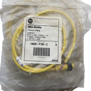สายไฟ DeviceNet รุ่น Allen Bradley 1485R-P1N5-C แบบ Mini Line ตัวเมีย ต่อกับสายไฟเคลือบดีบุก ยาว 1 เมตร สีเหลือง - Product Image 1