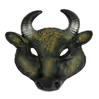 Masque de tête de buffle réaliste en mousse PU 3D pour Halloween, Pâques, carnaval, fête
