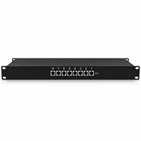 Protector de Sobretensión de Red Ethernet PoE de 8 Puertos para Montaje en Rack, Protector de Rayos Gigabit de 8 Canales RJ45 PoE para Red LAN, 6KV 10KV