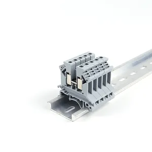 UK 2.5B Grau 24-12 AWG 0,2-2,5mm Nylon Kunststoff PA66 Elektrischer Universal-Durchgangs schraube Typ Din Rail Terminal Block Connector