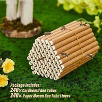 Kit de recharge pour abris d'abeilles en tube cylindrique en papier kraft pour extérieur - Recyclable, taille et couleur personnalisables, estampage/gravure pour maisons d'abeilles