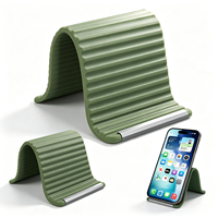 Support de téléphone portable pliable en silicone souple minimaliste 3 couleurs, support de bureau créatif flexible universel pour ordinateur portable et téléphone mobile