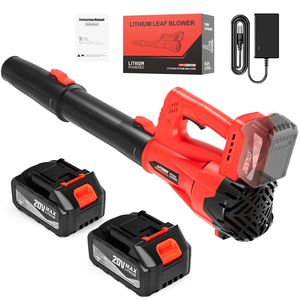 High Power Red Cordless Leaf <strong>Blower</strong> Ergonomic Lightweight Design for Lawn Care, Yard, <strong>Snow</strong>, Nice giftie for Halloween/Xmas - Product Image 1