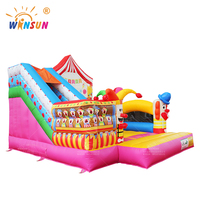 Château gonflable Winsun Clown Molding, résistant au feu, imperméable, PVC sans plomb, installation facile, taille personnalisée, CE