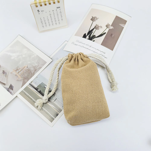 Nice Design 7x9cm Drawstring Burlap Jute Sack Shoes Crafts Coffee Home Decoration Dust Proof Washed Packaging Bag - Product Image 6