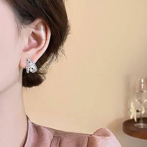 22598DIY Accesorios de Perlas, Pendientes de Plata S925 con Soporte Vacío para Múltiples Cuentas de 3-5mm para Joyería de Plata - Product Image 1