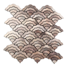 Foshan stile moderno colore bronzo verde forma di nuvola di alluminio PlasticTile mosaico buccia e bastone - Product Image 2