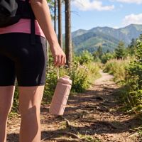 Bouteille d'eau de voyage pliable avec couvercle anti-fuite et cordon, sans BPA, en silicone pliable, légère et réutilisable