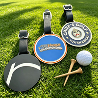 Tag Golf Bag Modern yang Dapat Dicetak untuk Acara, Tag Golf Bag Bulat dengan Ukiran Kimia