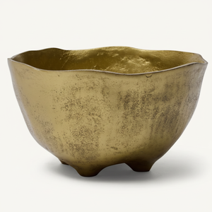 Aluminium moulé plaqué or de haute qualité Fancy Premium Look Vintage Décoratif Antique Bol de service Marque de luxe Bol - Product Image 1