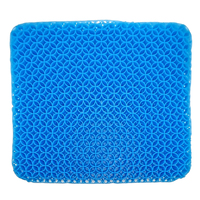 Coussin de siège en gel d'été Coussinets de chaise respirants avec housse de siège en maille pour soulager la pression Douleur du dos du coccyx-Chaise de bureau à domicile
