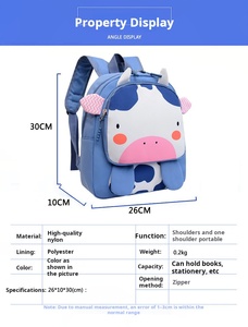 Venta Directa de Fábrica, <span class=keywords><strong>Mochilas</strong></span> Escolares de Nailon y Poliéster Duraderas e Impermeables con Dibujos Animados para Niños de 2 a 7 Años - Product Image 6