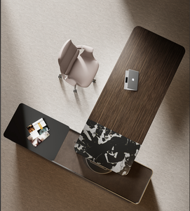 JUOU 2023 <strong>Floating</strong> Executive <strong>Desk</strong> Modern L-Shaped High-Tech Boss CEO <strong>Desk</strong> <strong>with</strong> Solid Wood New Design - Product Image 6