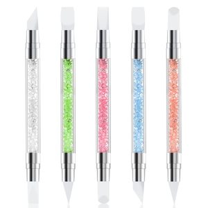 Juego de 5 Pinceles de Silicona de Doble Punta para Esculpir Uñas, Pincel Acrílico para Resina, Herramientas para Decoración de Uñas - Product Image 1
