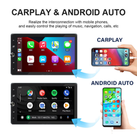 Reproductor Multimedia Universal 1531C de 10.4 Pulgadas, Rotatorio, 1 Din, MP5, con Radio FM, Carplay, Android Auto, Pantalla Táctil, para Auto