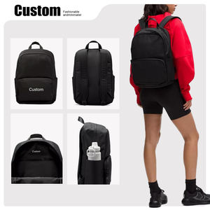 Custom European American Style <b>Lightweight</b> Nylon <b>Backpack</b> for Women Waterproof Canvas Sports Schoolbag Polyester for Summer Use - Product Image 3