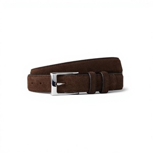 Cinturones de Cuero Genuino con Hebilla de Acero de Lujo, Impresión de Logotipo Personalizado, Ecológicos, Formales para Hombre, Cuadrados, 3.8cm de Ancho, Accesorios - Product Image 4